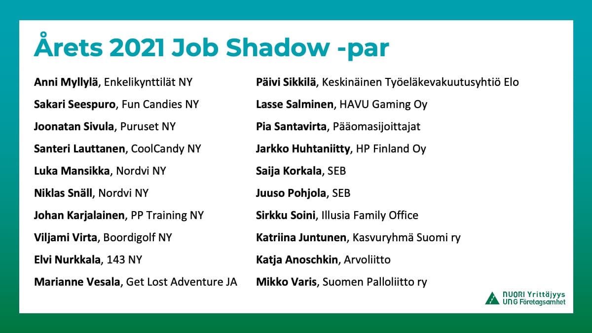 Job Shadow 2021