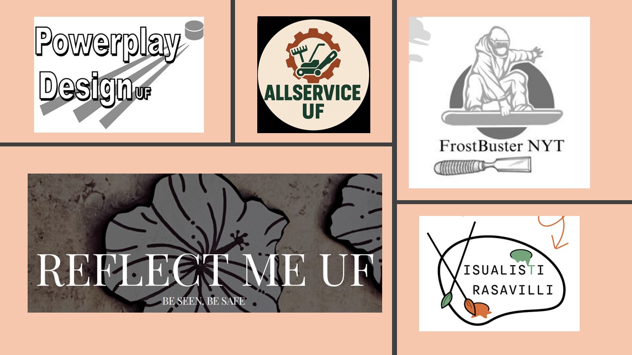 NYT-yritysten verkkokilpailujen voittajien logoja 2025